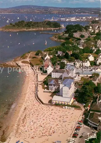AK / Ansichtskarte Treboul_Douarnenez Plage des Sables Blancs Ile Tristan Collection Couleurs de Bretagne vue aerienne Treboul Douarnenez
