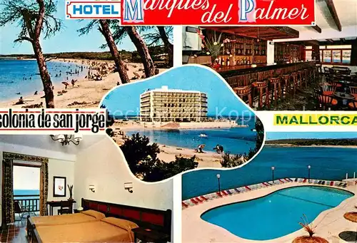 AK / Ansichtskarte Colonia_de_San_Jordi Hotel Marques del Palmer Bar Restaurant Strand Swimming Pool Colonia_de_San_Jordi