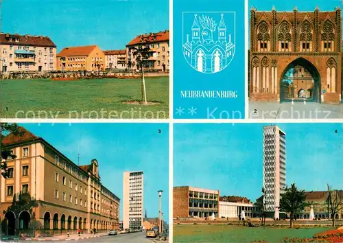 AK / Ansichtskarte Neubrandenburg Neubauten Suedstadt Stargarder Tor Hotel Hochhaus Haus der Kultur und Bildung Neubrandenburg