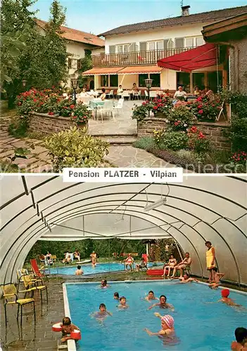AK / Ansichtskarte Vilpian_Suedtirol Pension Platzer Terrasse Schwimmbad Vilpian Suedtirol