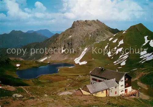 AK / Ansichtskarte Tilisunahuette mit Seehorn und Tilisunasee  Tilisunahuette