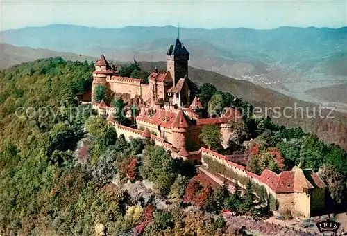 AK / Ansichtskarte Haut Koenigsbourg_Hohkoenigsburg Le Chateau Vue aerienne Haut Koenigsbourg