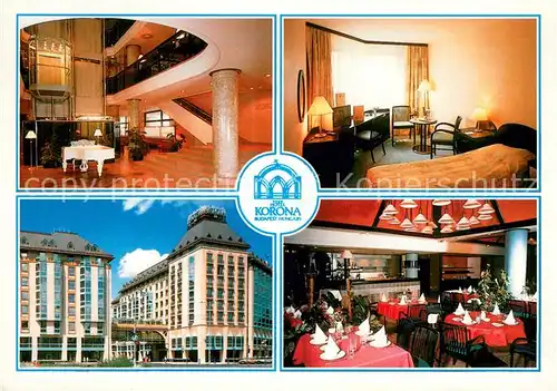 AK / Ansichtskarte Budapest Hotel Korona Foyer Gaststube Gaestezimmer Budapest