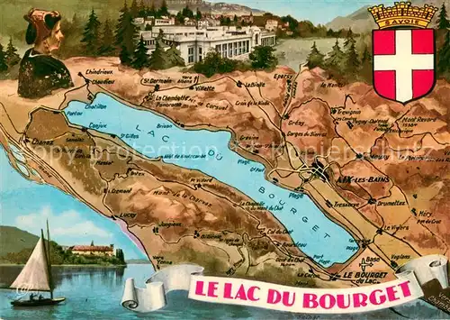 AK / Ansichtskarte Le_Bourget du Lac_Savoie Gebietskarte Le_Bourget du Lac_Savoie