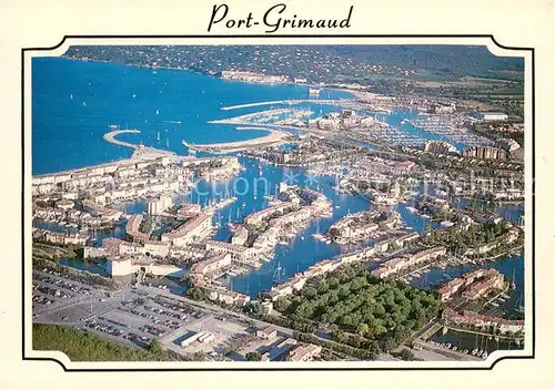 AK / Ansichtskarte Port_Grimaud Cite lacustre realisee par Etige et Manera Vue aerienne Port Grimaud