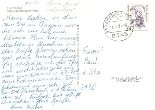 AK / Ansichtskarte Bad_Birnbach Rottal Terme Fliegeraufnahme Thermal Hallen und Freibad Bad_Birnbach