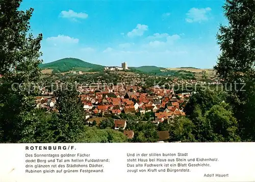 AK / Ansichtskarte Rotenburg_Fulda Panorama Rotenburg Fulda