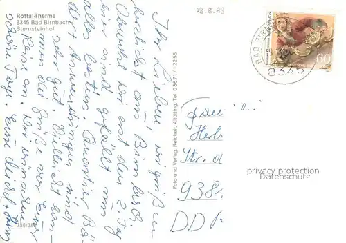 AK / Ansichtskarte Bad_Birnbach Rottal Terme Steinsteinhof  Bad_Birnbach