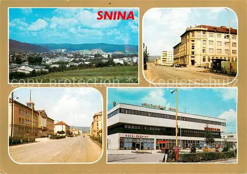 AK / Ansichtskarte Snina Panorama Ortsmotive Hotel Snina