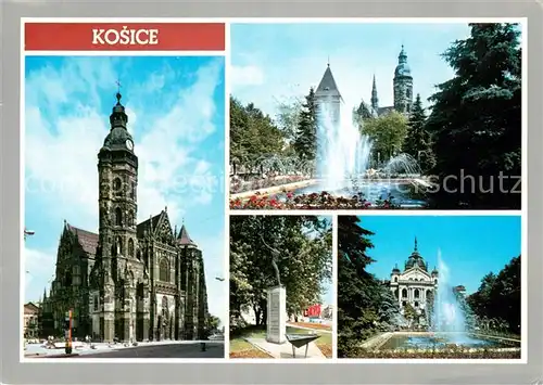 AK / Ansichtskarte Kosice_Kassa_Kaschau_Slovakia Dom sv Alzbety Park na Leninovej Urbanova veza Socha maratonca Statne divadlo 