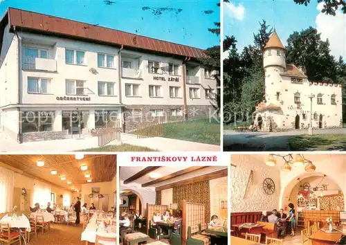 AK / Ansichtskarte Frantiskovy_Lazne Provozovny spotrebniho druzstva Jednota Cheb Zamecek Selska jizba Frantiskovy_Lazne