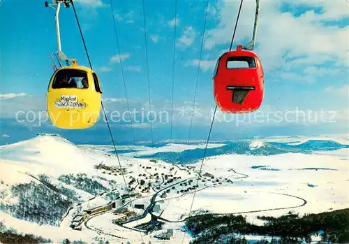 AK / Ansichtskarte Besse_en_Chandesse Sports dhiver en Auvergne Telecabine de la Perdrix et vue generale de la station Besse_en_Chandesse