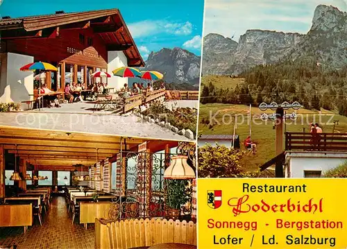AK / Ansichtskarte Lofer Restaurant Loderbichl Sonnegg Bergstation Loferer Steinberge Lofer
