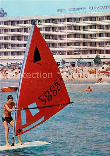 AK / Ansichtskarte Slantschev_Brjag Hotel Glarus Strand Windsurfen Slantschev_brjag