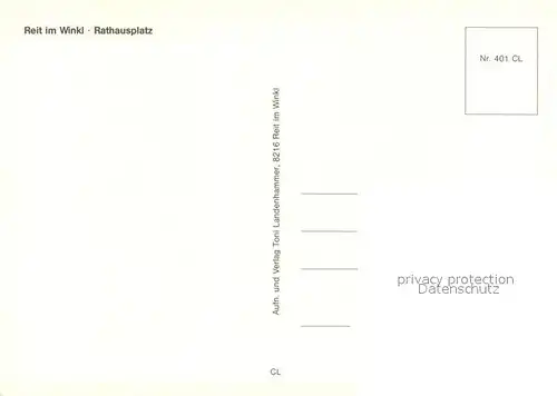 AK / Ansichtskarte Reit_Winkl Rathausplatz Post Winterimpressionen Reit_Winkl