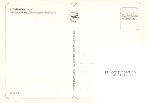 AK / Ansichtskarte Bad_Kissingen Terrassen Freischwimmbad am Balllinghain Restaurant Terrasse Bad_Kissingen