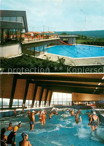 AK / Ansichtskarte Schoemberg_Schwarzwald Wellenhallenbad Freibad Schoemberg Schwarzwald