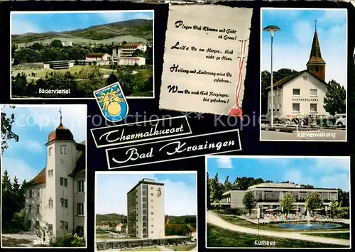 AK / Ansichtskarte Bad_Krozingen Baederviertel Schloss Kurhaus Kurverwaltung Thermalkurort Bad_Krozingen