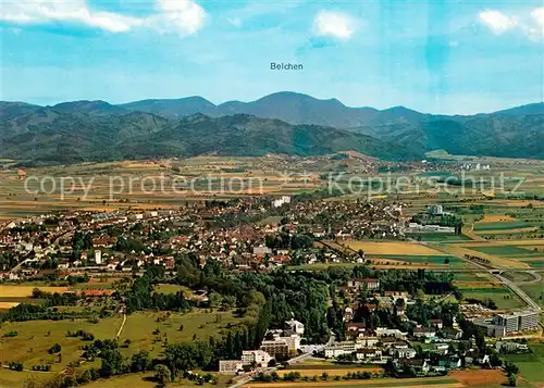 AK / Ansichtskarte Bad_Krozingen mit Blick zum Belchen Schwarzwald Fliegeraufnahme Bad_Krozingen