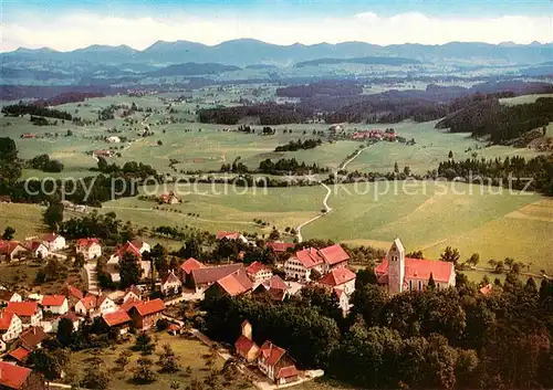 AK / Ansichtskarte Eglofs_Argenbuehl Gasthof Pension Zur Rose Fliegeraufnahme Eglofs Argenbuehl