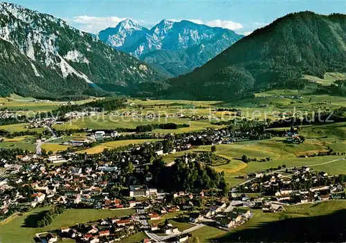 AK / Ansichtskarte Ruhpolding mit Sonntagshorn Reifelberge und Unternberg Chiemgauer Alpen Fliegeraufnahme Ruhpolding