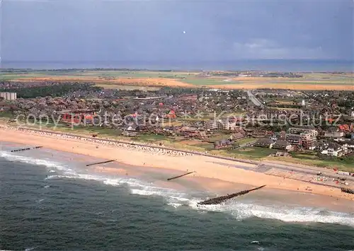 AK / Ansichtskarte Westerland_Sylt mit Fachklinik der LVA Hamburg Fliegeraufnahme Westerland_Sylt