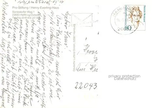 AK / Ansichtskarte Haffkrug_Ostseebad Pro Stiftung Henry Everling Haus Fliegeraufnahme Haffkrug_Ostseebad