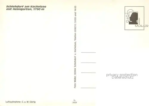 AK / Ansichtskarte Schlehdorf am Kochelsee mit Heimgarten Fliegeraufnahme Schlehdorf
