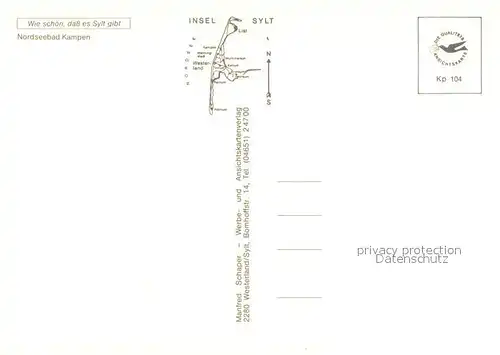 AK / Ansichtskarte Kampen_Sylt Nordseebad Fliegeraufnahme Kampen Sylt