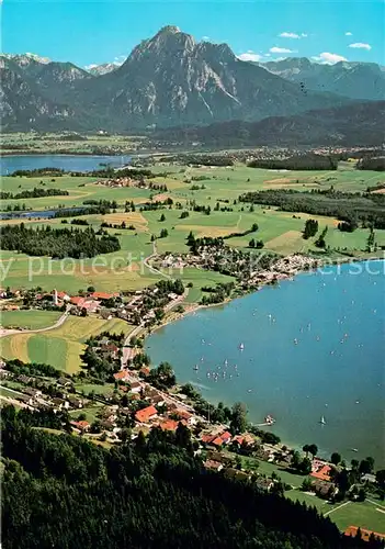 AK / Ansichtskarte Hopfen_See Riviera des Ostallgaeus mit Allgaeuer und Tiroler Alpen Fliegeraufnahme Hopfen_See