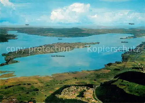AK / Ansichtskarte Insel_Reichenau Fliegeraufnahme Insel Reichenau