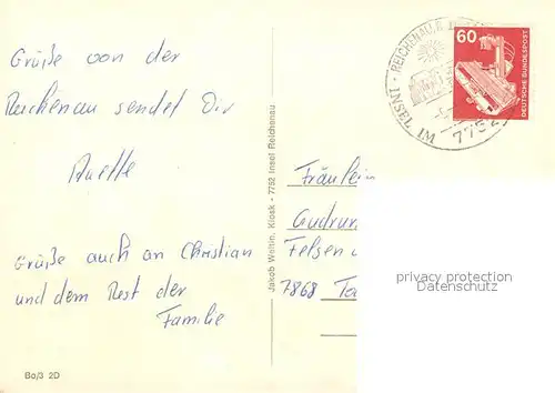 AK / Ansichtskarte Insel_Reichenau Fliegeraufnahme Insel Reichenau