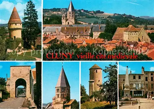 AK / Ansichtskarte Cluny Vieille cite medievale Maison Portes Places Tours Cluny