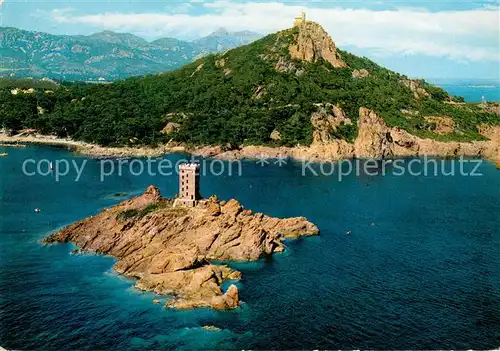 AK / Ansichtskarte Le_Dramont Ile d Or et le Semaphore Cornich d Or vue aerienne Le_Dramont