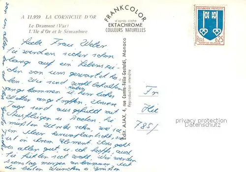 AK / Ansichtskarte Le_Dramont Ile d Or et le Semaphore Cornich d Or vue aerienne Le_Dramont