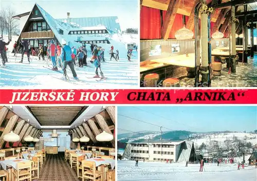 AK / Ansichtskarte Janov_nad_Nisou Chata Arnika Jizerske hory Bergbaude Isergebirge im Winter Janov_nad_Nisou