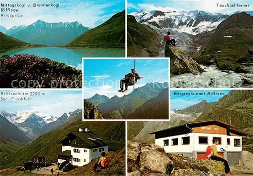 AK / Ansichtskarte Plangeross Rifflseehuette Bergrestaurant Sessellift Taschachferner Alpenpanorama Plangeross