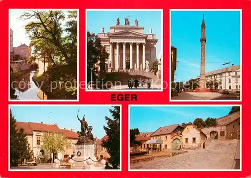 AK / Ansichtskarte Eger_Cheb_Tschechien Teilansichten Sehenswuerdigkeiten Denkmal 
