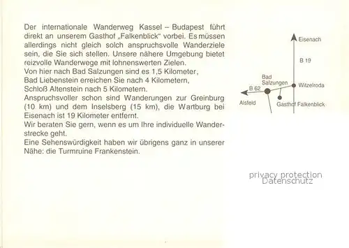 AK / Ansichtskarte Bad_Salzungen Gasthof Falkenblick Bad_Salzungen