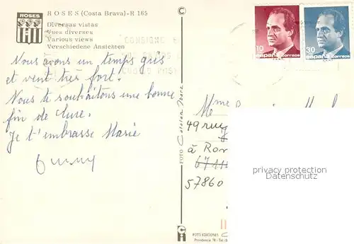 AK / Ansichtskarte Roses_Costa_Brava Diversas vistas aereas Roses_Costa_Brava