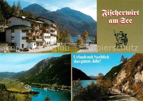 AK / Ansichtskarte Achenkirch Fischerwirt am See Hotel Restaurant Uferstrasse Alpen Achenkirch