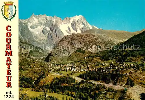 AK / Ansichtskarte Courmayeur Panorama Alpen Courmayeur