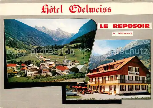 AK / Ansichtskarte Le_Reposoir Hotel Edelweiss Alpenpanorama Le_Reposoir
