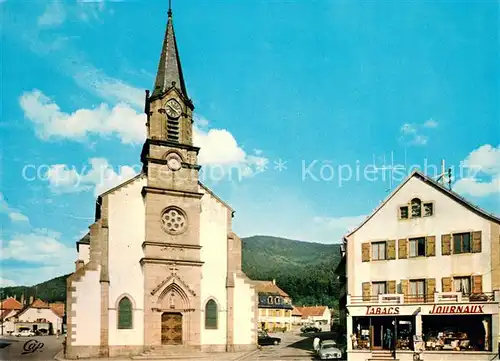 AK / Ansichtskarte Rothau_Bas Rhin Place du Marche dans le fond Montagne du Struthof Rothau Bas Rhin