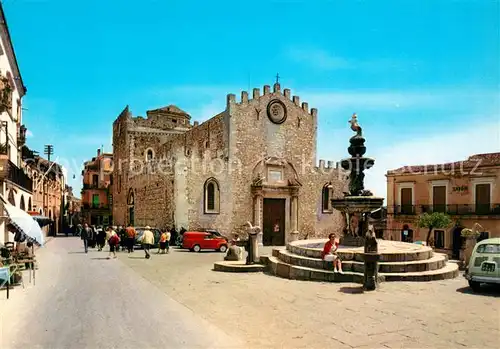AK / Ansichtskarte Taormina_Sizilien Piazza Duomo Taormina Sizilien