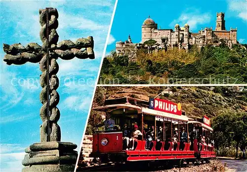 AK / Ansichtskarte Sintra Cruz Alta Palacio da Pena e carro electrico Sintra