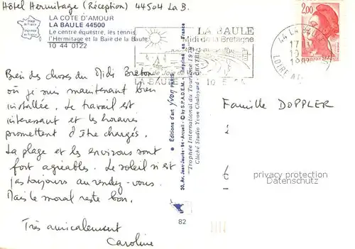 AK / Ansichtskarte La_Baule_sur_Mer Le centre equestre les tennis lHermitage et la Baie de la Baule La_Baule_sur_Mer
