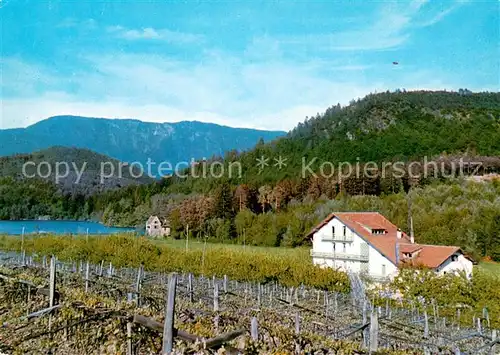 AK / Ansichtskarte Eppan_Suedtirol Albergo Moser Gasthof Lago di monticalo Eppan Suedtirol