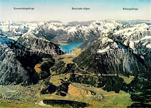 AK / Ansichtskarte Maurach_Achensee mit Pertisau Jenbach Wiesing Kanzelkehre Bayrische Alpen Maurach Achensee