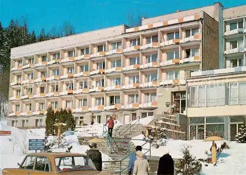 AK / Ansichtskarte Szczyrk Dom Wypoczynkowy Zagron Ferienhaus im Winter Szczyrk